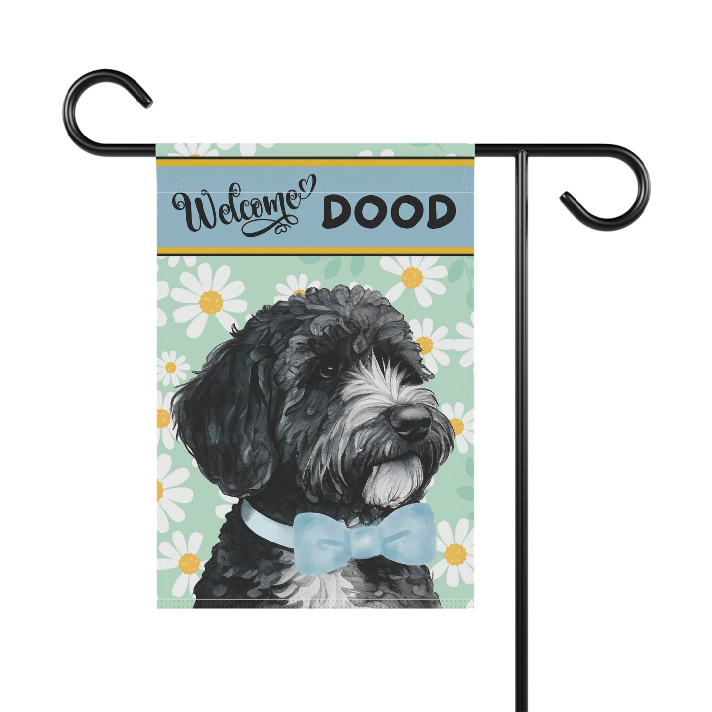 Bernedoodle Spring Summer  Garden Flag - Doodle Dog, Sheepadoodle, Bernedoodle Gift for Doodle Mom & Dad, Stand Not Included