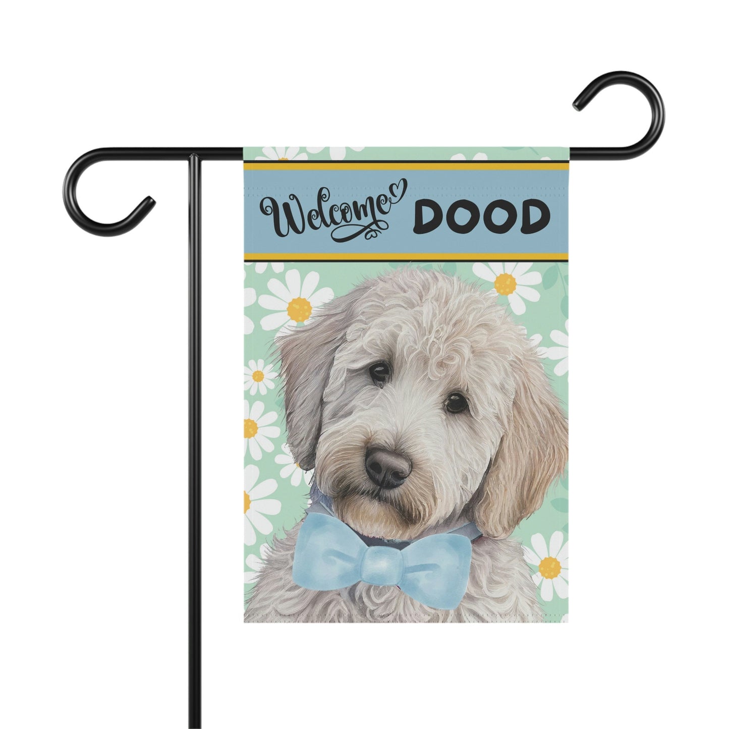 Doodle - Goldedoodle, Labradoodle Spring Summer  Garden Flag, Gift for Doodle Mom & Dad, Doodle Dog (boy), Stand Not Included