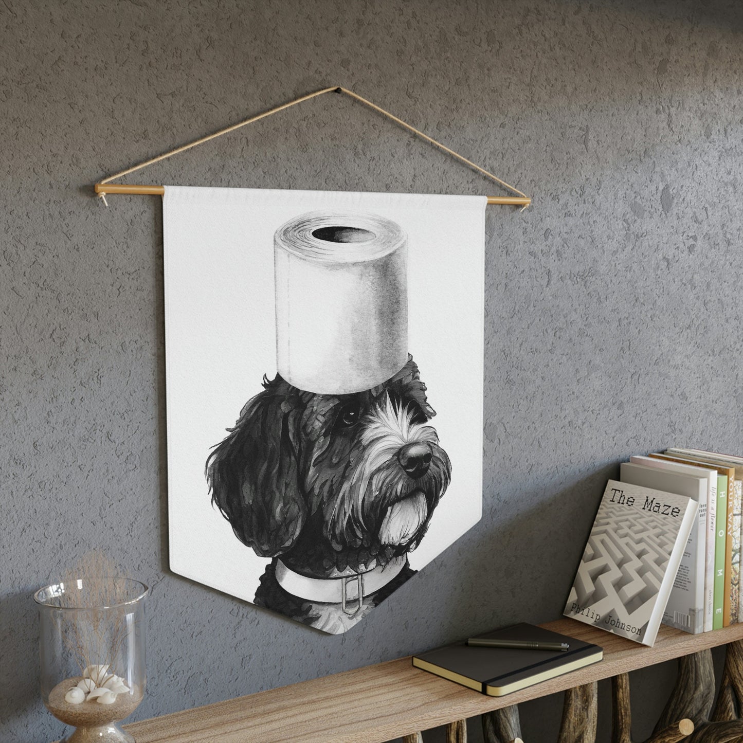 Bathroom Art Decor - Bernedoodle, Sheepadoodle, Dog Art Print, Toilet Humor, Kids Bathroom, Bathroom Wall Art, Bathroom Kids Art,