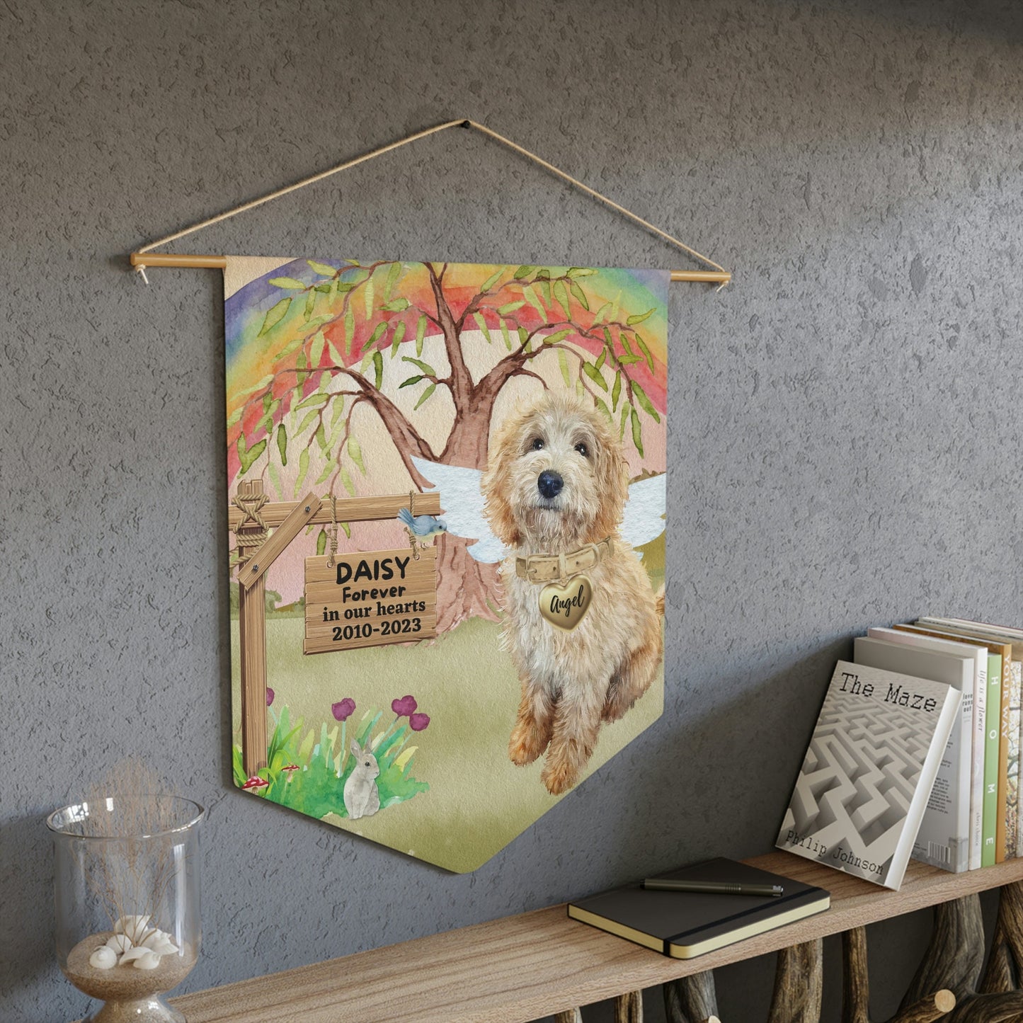 Pet Memorial Personalized - Doodle Dog, Cockapoo  Pet Sympathy Gift, Pet Remembrance, Loss of Dog Gift, Rainbow Bridge Gift