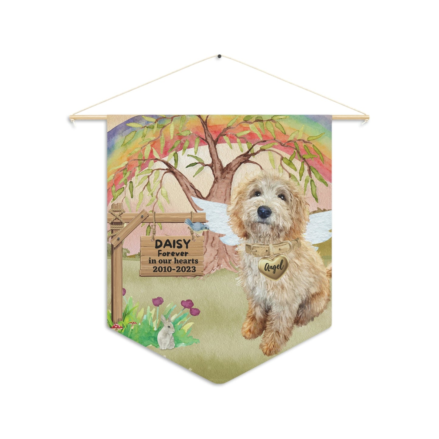 Pet Memorial Personalized - Doodle Dog, Cockapoo  Pet Sympathy Gift, Pet Remembrance, Loss of Dog Gift, Rainbow Bridge Gift