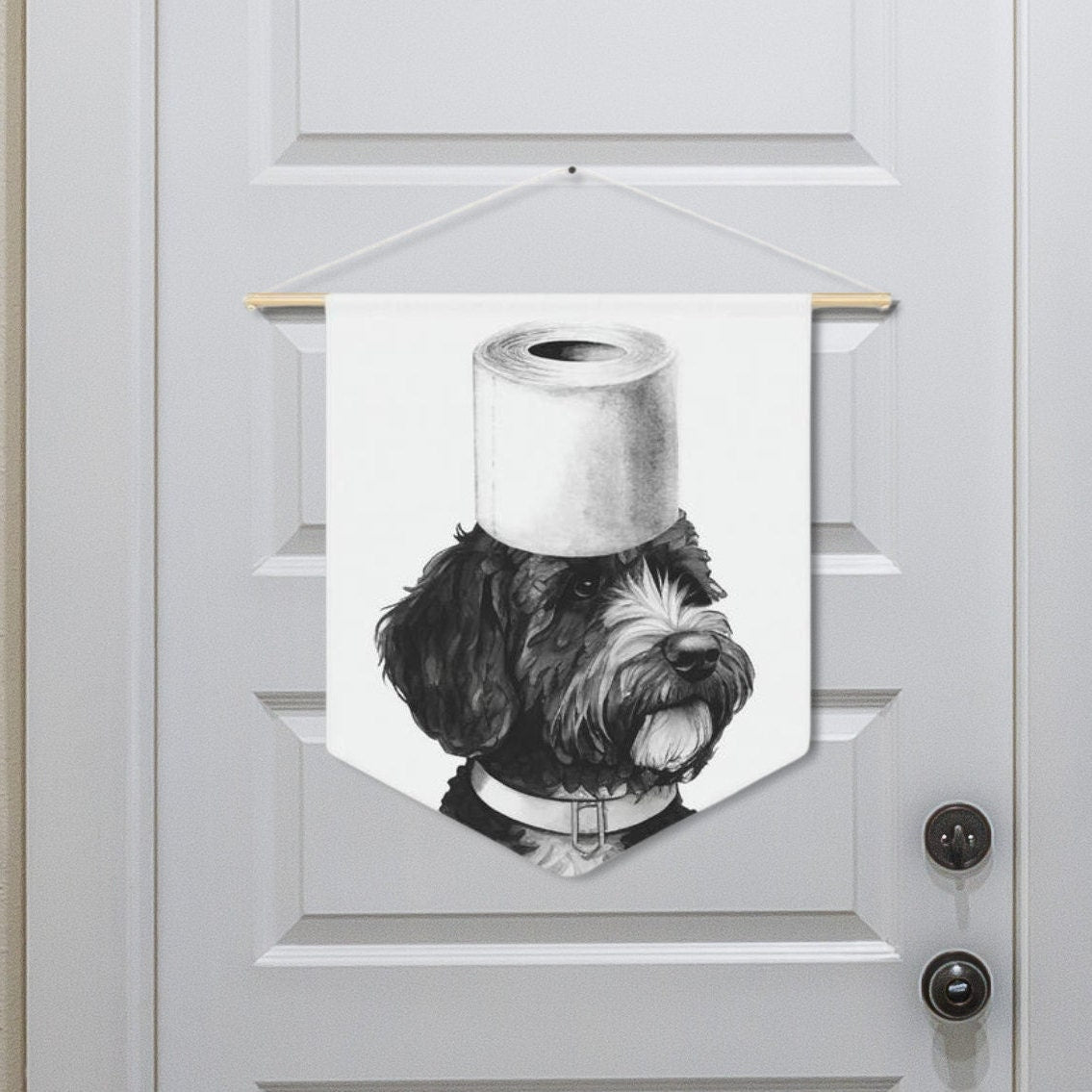 Bathroom Art Decor - Bernedoodle, Sheepadoodle, Dog Art Print, Toilet Humor, Kids Bathroom, Bathroom Wall Art, Bathroom Kids Art,