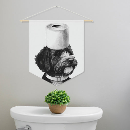 Bathroom Art Decor - Bernedoodle, Sheepadoodle, Dog Art Print, Toilet Humor, Kids Bathroom, Bathroom Wall Art, Bathroom Kids Art,