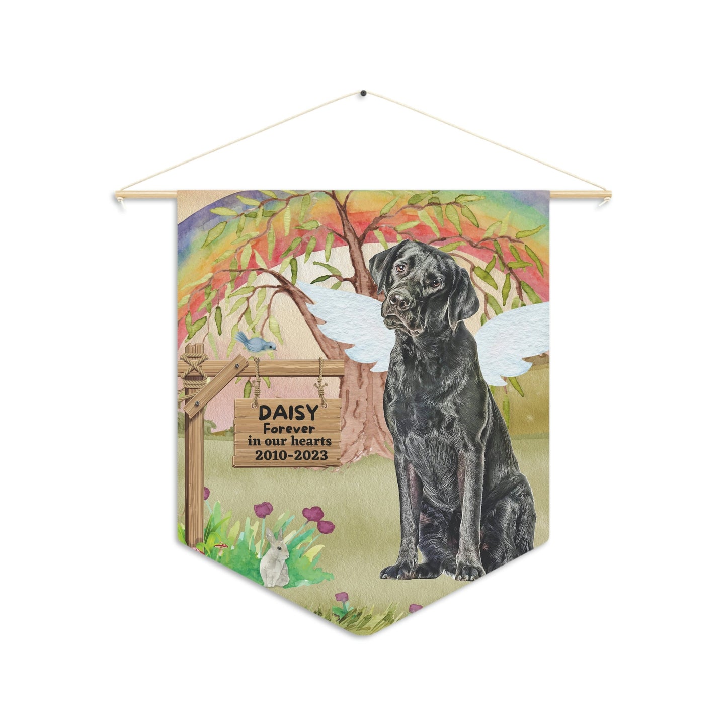 Pet Memorial Personalized - Dog Sympathy Gift, Black Lab, Pet Remembrance, Loss of Dog Gift, Rainbow Bridge Gift, Labrador Retriev