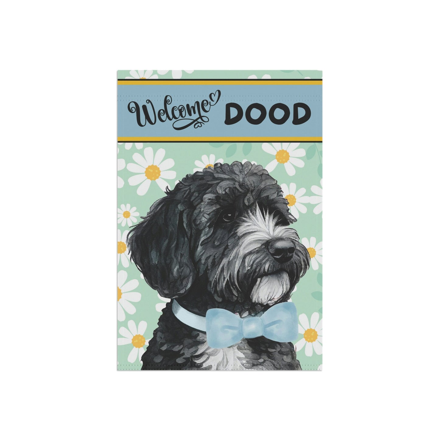 Bernedoodle Spring Summer  Garden Flag - Doodle Dog, Sheepadoodle, Bernedoodle Gift for Doodle Mom & Dad, Stand Not Included