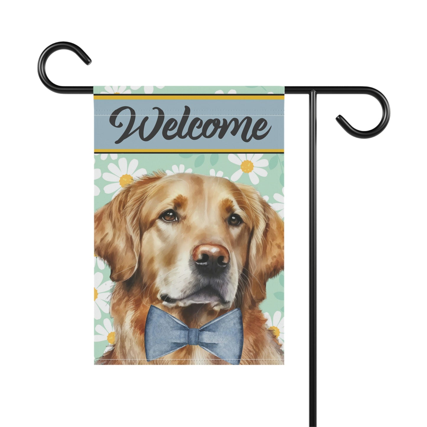 Golden Retriever Spring Summer Garden Flag - Gift for Golden Retriever Mom & Dad, Doodle Dog (boy), Stand Not Included