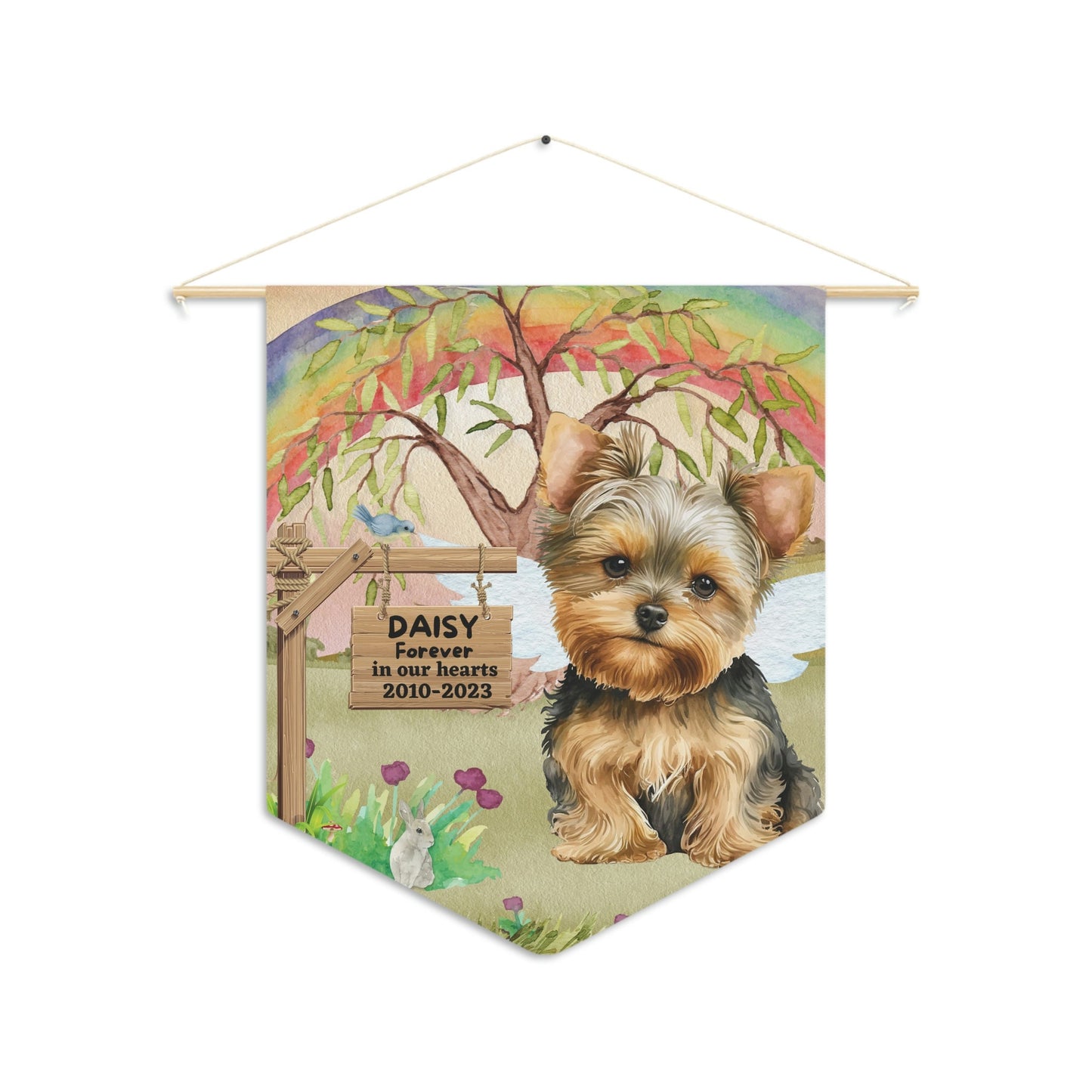 Pet Memorial Personalized - Dog Sympathy Gift, YorkshireTerrier, Pet Remembrance, Loss of Dog Gift, Rainbow Bridge Gift, Yorkie