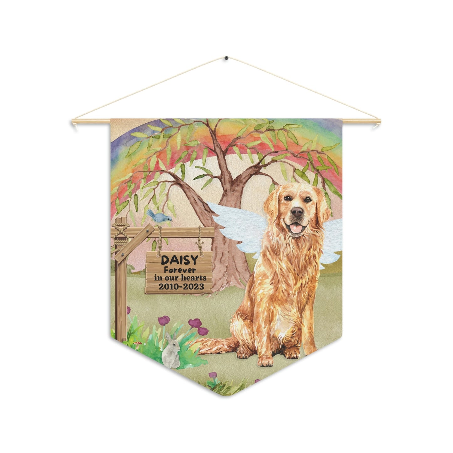 Personalized Pet Sympathy Gift Golden Retriever - Dog Memorial Gift, Pet Remembrance, Loss of Dog Gift, Rainbow Bridge Gift