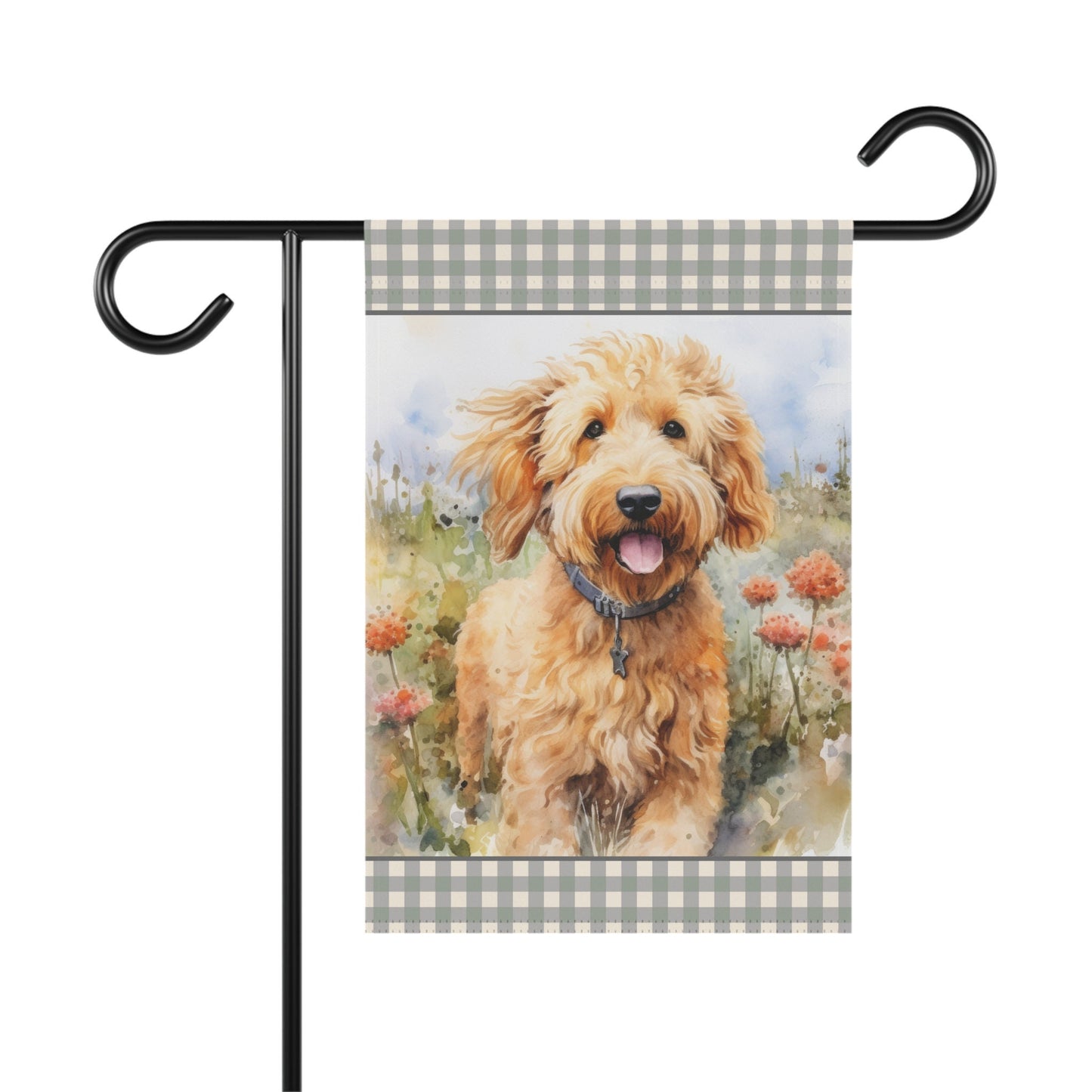 Goldendoodle Summer Garden & House Banner - Labradoodle, Doodle Dog Yard Flag, Doodle Mom Gift, Stand Not Included