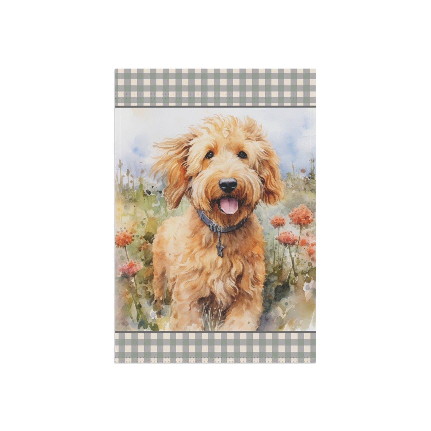 Goldendoodle Summer Garden & House Banner - Labradoodle, Doodle Dog Yard Flag, Doodle Mom Gift, Stand Not Included