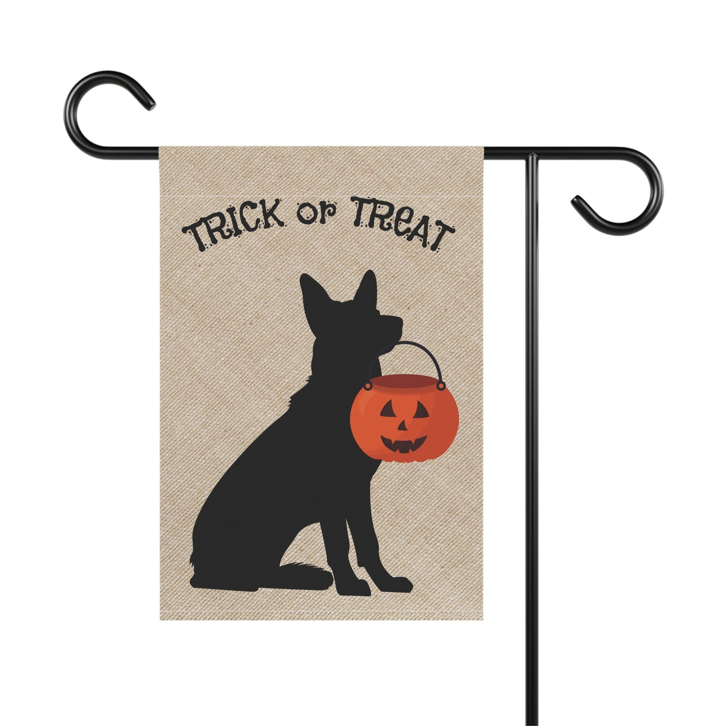 German Shepherd Dog Fall - Halloween Lawn & Garden House Flag, Double-sided Banner, Stand Not Included