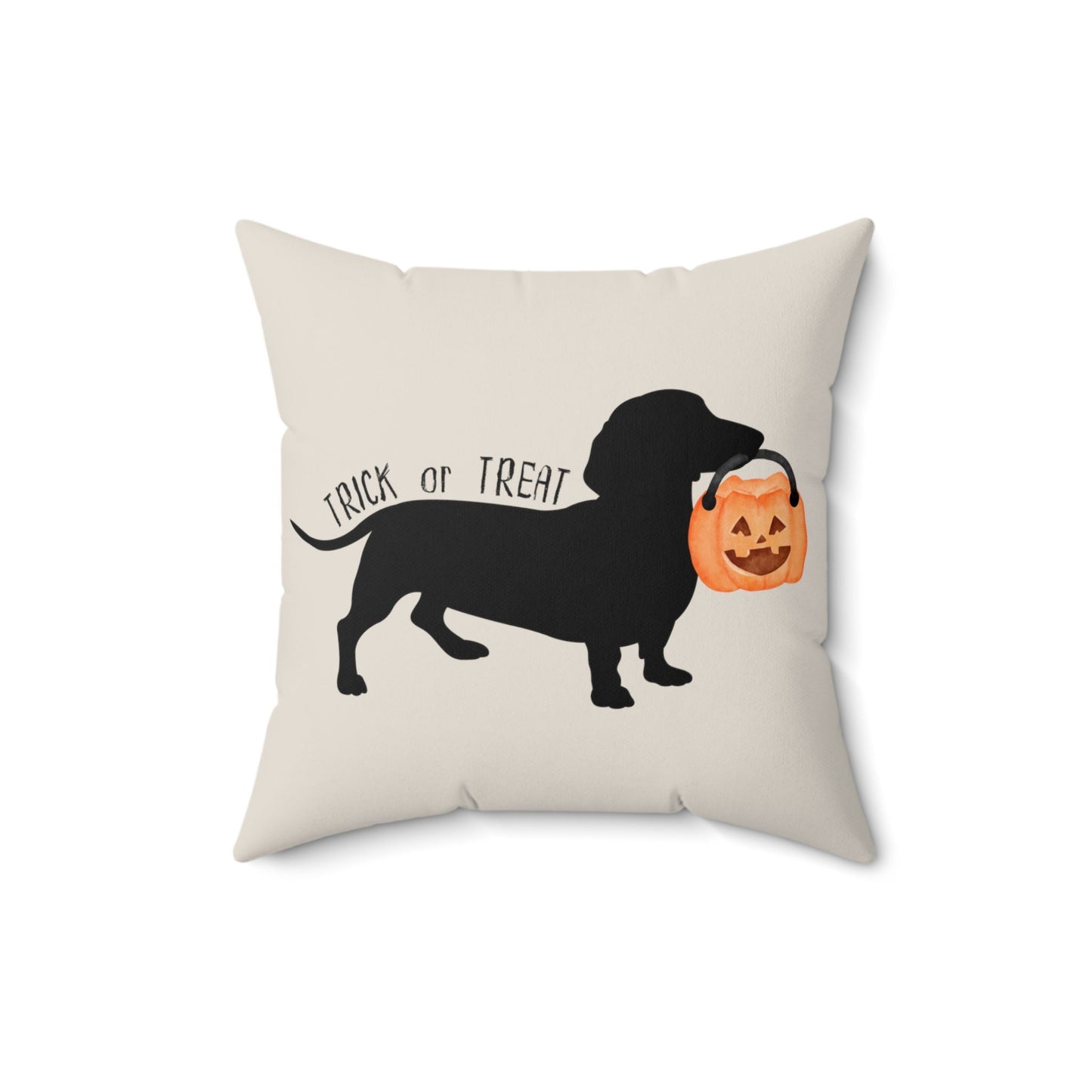 Dachshund Dog Halloween Pillow - Dashhound, Doxen Dachshund Silhouette, Dachshund Mom or Dad Gift, Wiener Dog Halloween Decor