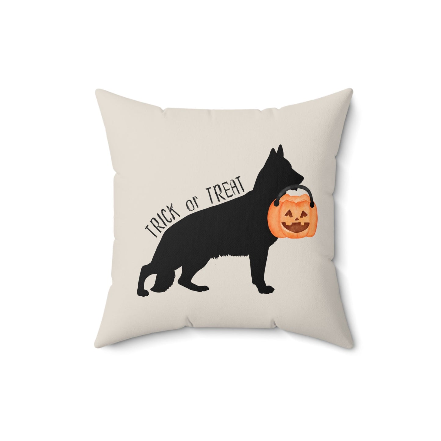 German Shepherd  Dog Halloween Pillow - German Shepherd  Silhouette, Shepherd Mom or Dad Gift, German Shepherd Halloween Decor