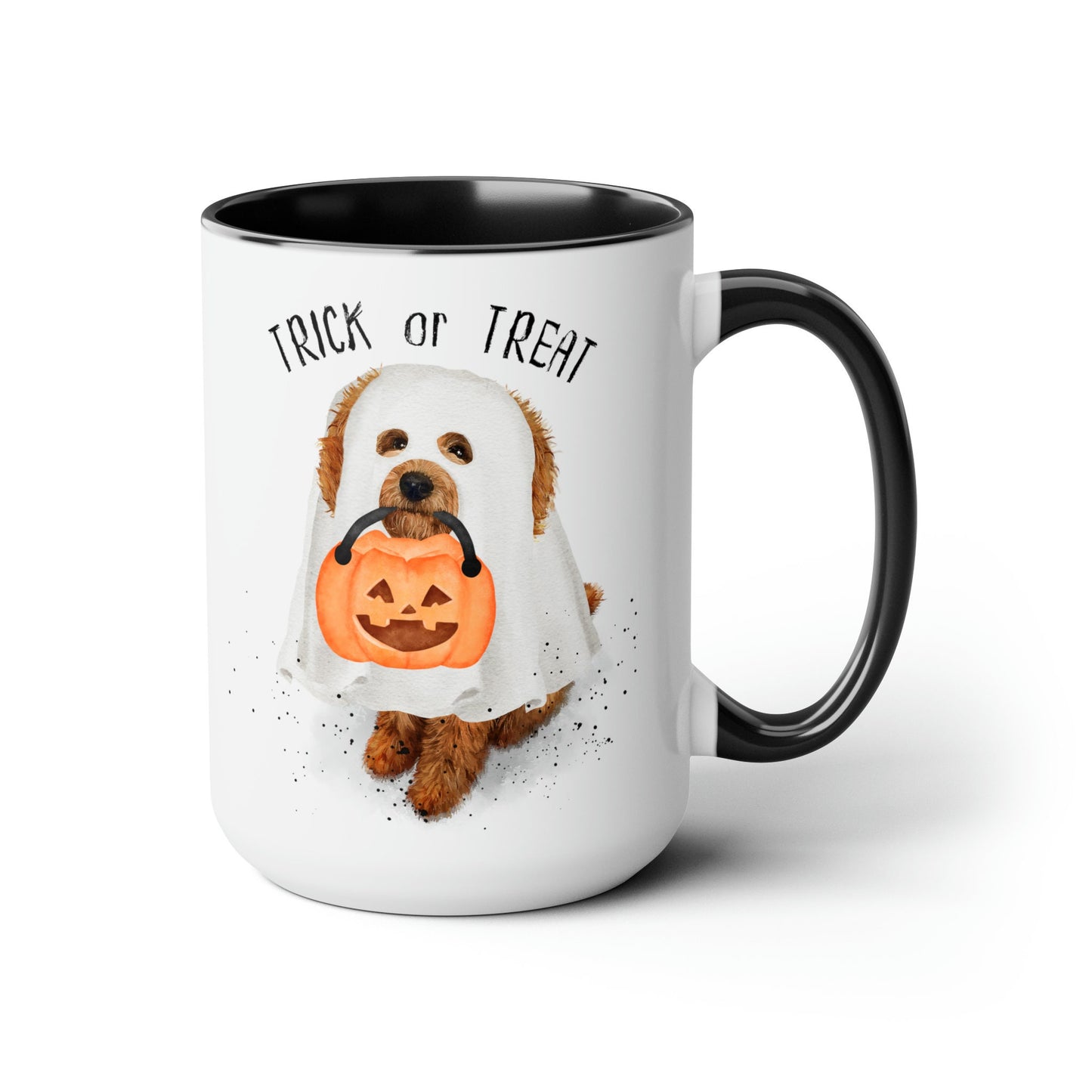 Apricot Red Doodle Dog - Goldendoodle, Labradoodle, Cockapoo Halloween Mug, Large 15 Oz Coffee Mugs, Perfect Gift Idea for Doodle