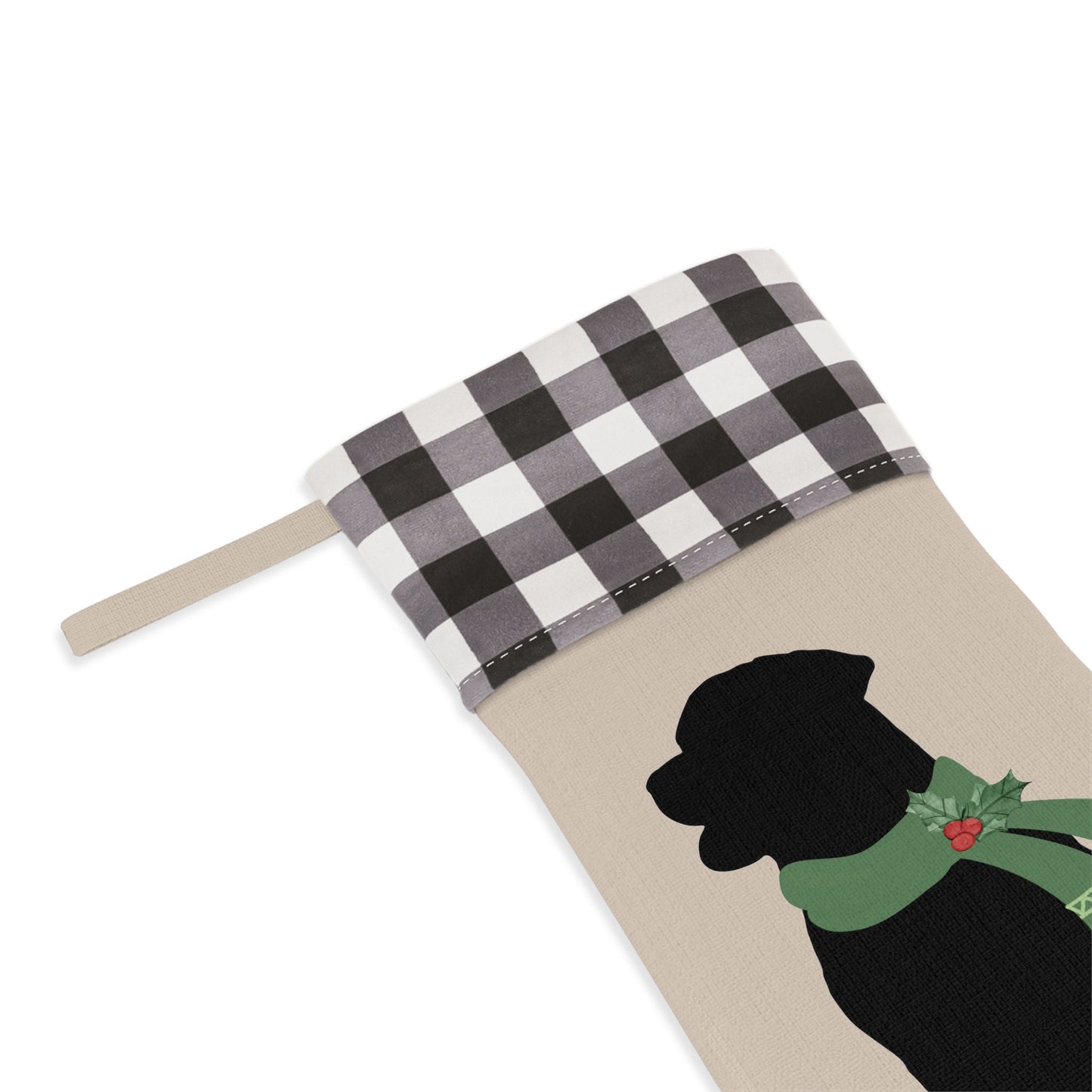 Personalized Dog Christmas Stocking - Rottweiler Stocking, Rottie Mom or Dad Holiday Gift, Minimalistic and Neutral Decor