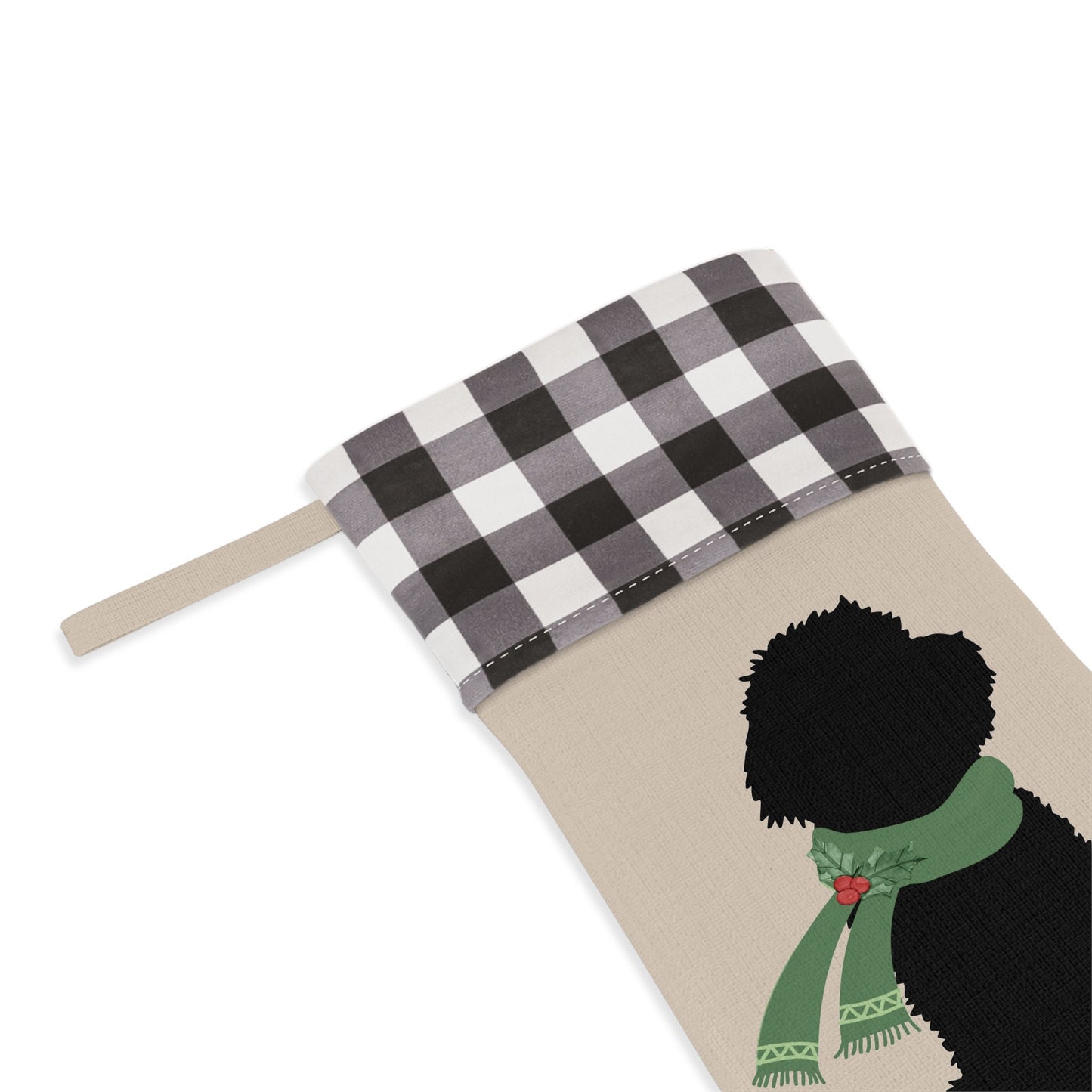 Personalized Dog Christmas Stocking - Doodle Dog  Silhouette Stocking, Goldendoodle, Bernedoodle, Labradoodle Etc., Minimalistic D