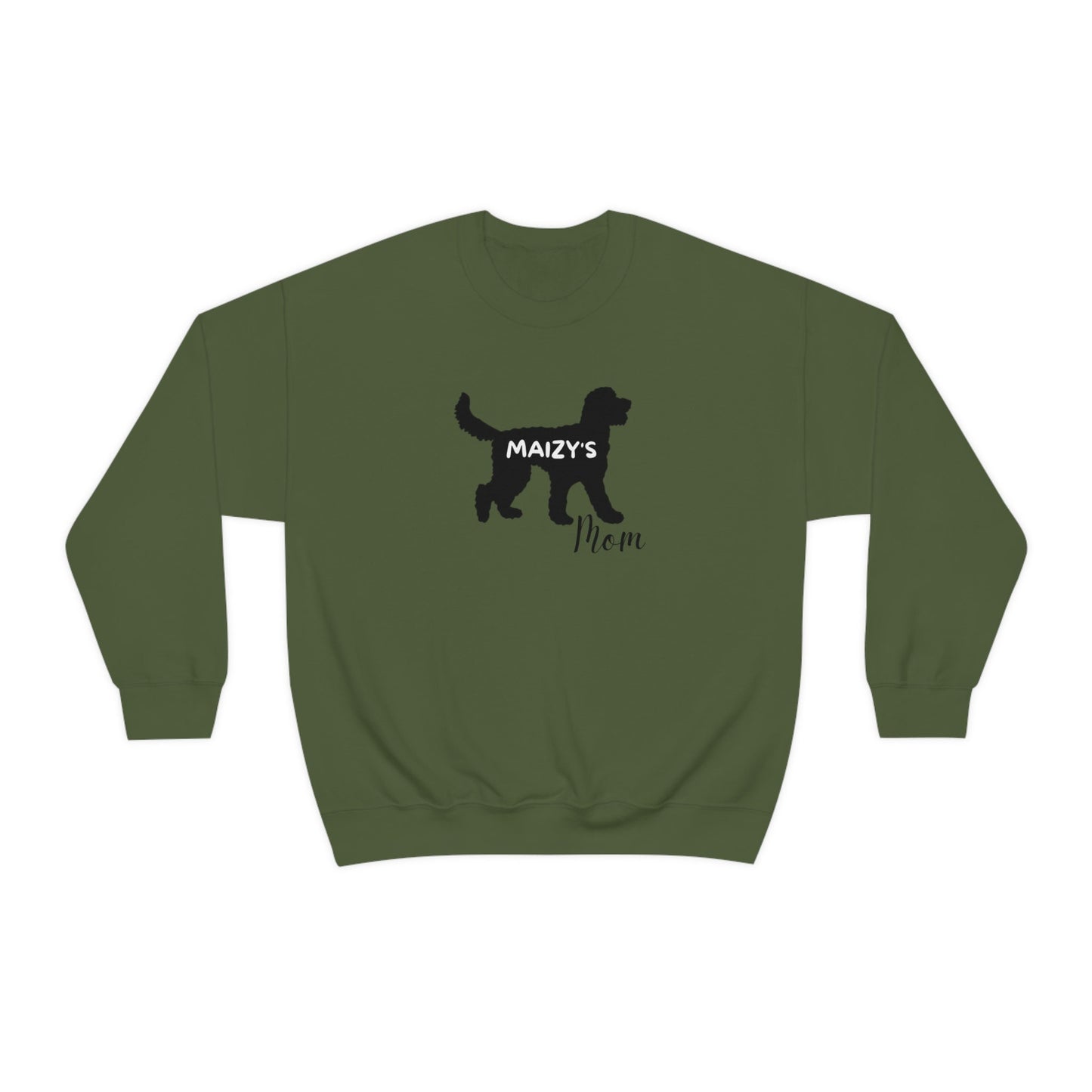 Personalized Doodle Dog Silhouette Mom Sweatshirt - Goldendoodle, Labradoodle, Bernedoodle, Sheepadoodle Etc., Doodle Mom Gift