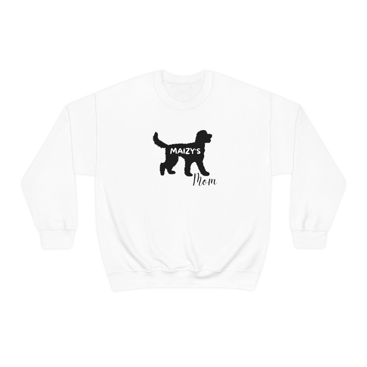 Personalized Doodle Dog Silhouette Mom Sweatshirt - Goldendoodle, Labradoodle, Bernedoodle, Sheepadoodle Etc., Doodle Mom Gift