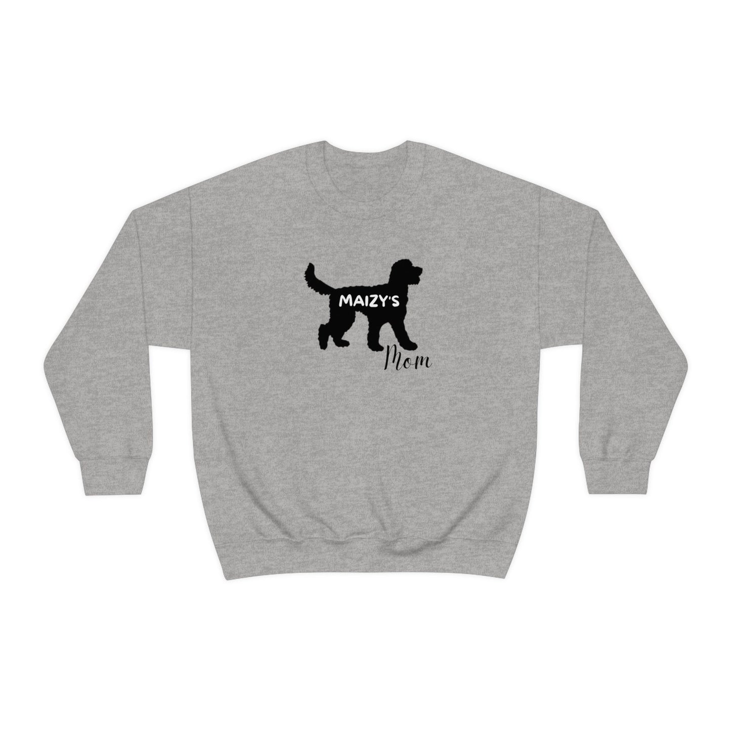 Personalized Doodle Dog Silhouette Mom Sweatshirt - Goldendoodle, Labradoodle, Bernedoodle, Sheepadoodle Etc., Doodle Mom Gift