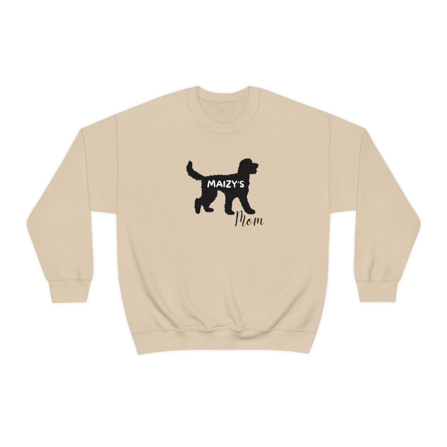 Personalized Doodle Dog Mom Sweatshirt - Goldendoodle, Labradoodle, Bernedoodle, Sheepadoodle etc.Silhouette, Aussiedoodle Mom