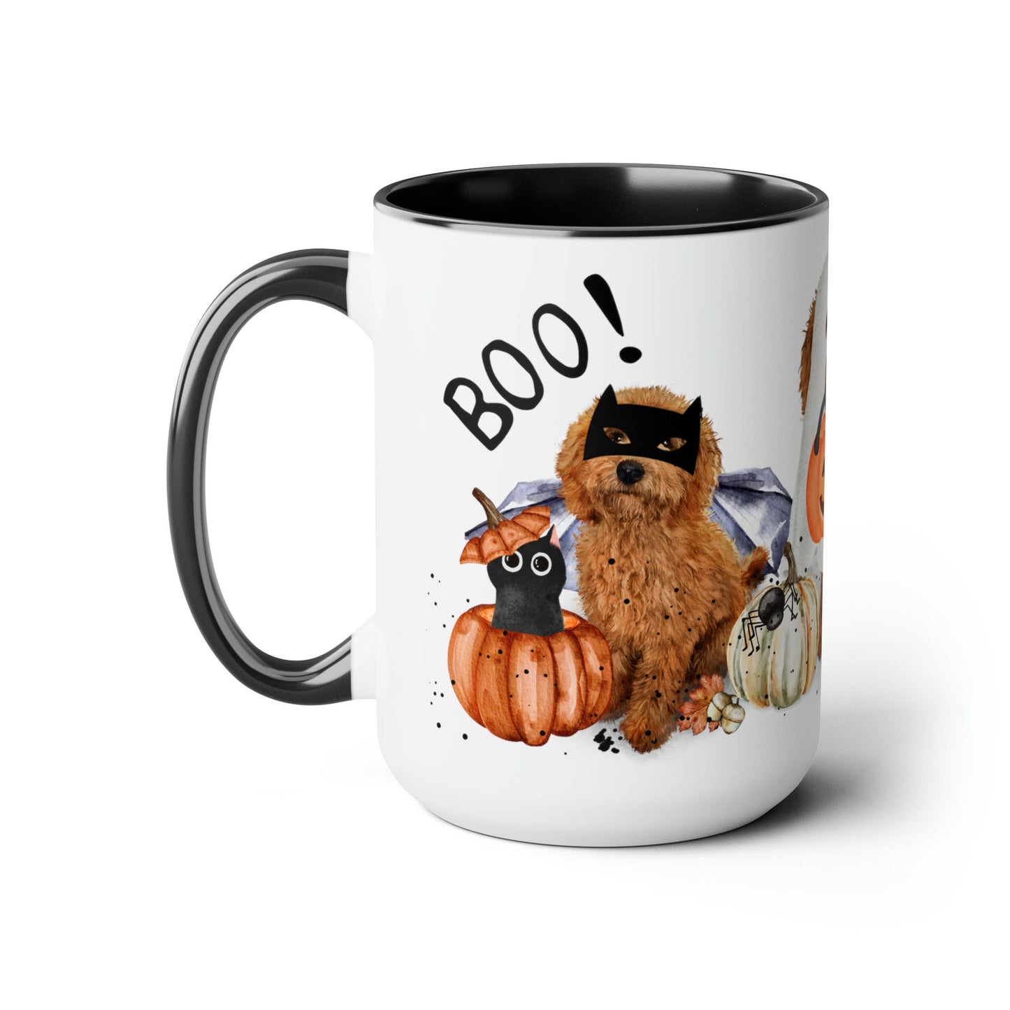 Doodle Dog Halloween Mug - Goldendoodle, Labradoodle, Cockapoo Large 15 Oz Mug, Perfect Halloween Gift Idea for Doodle Mom