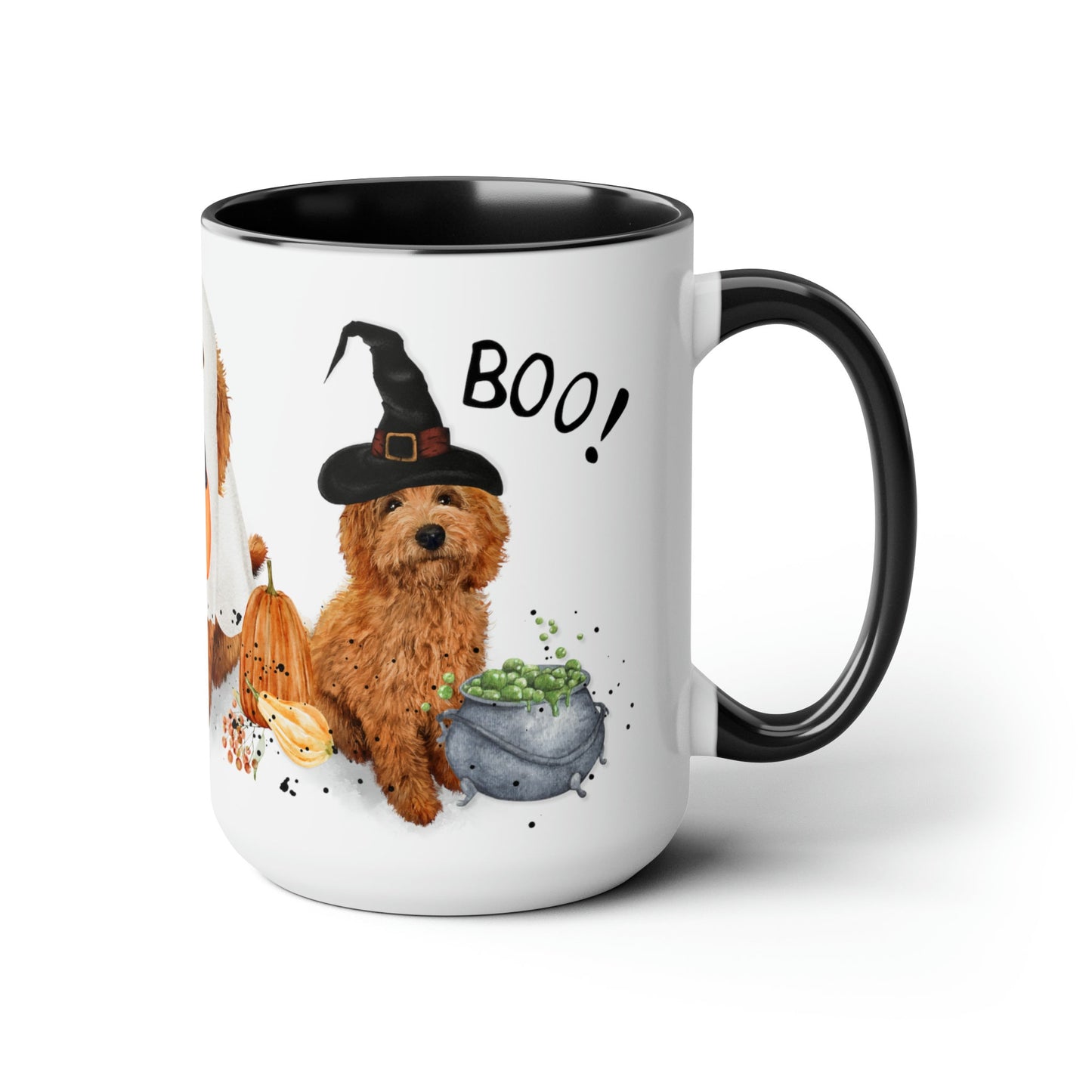 Doodle Dog Halloween Mug - Goldendoodle, Labradoodle, Cockapoo Large 15 Oz Mug, Perfect Halloween Gift Idea for Doodle Mom