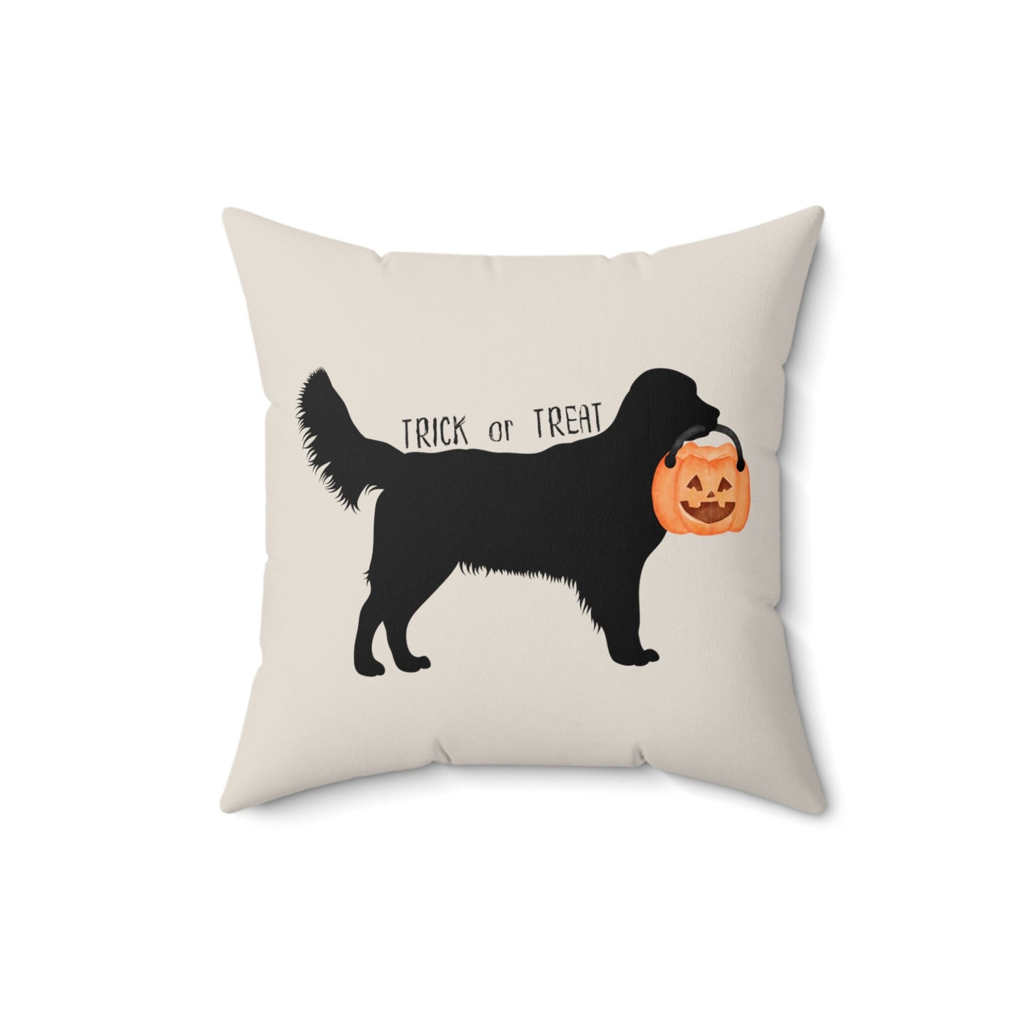 Golden Retriever Halloween Pillow - Retriever Mom Gift, Dog Halloween Decor, Fall Golden Retriever Pillow, Golden Dog Gift