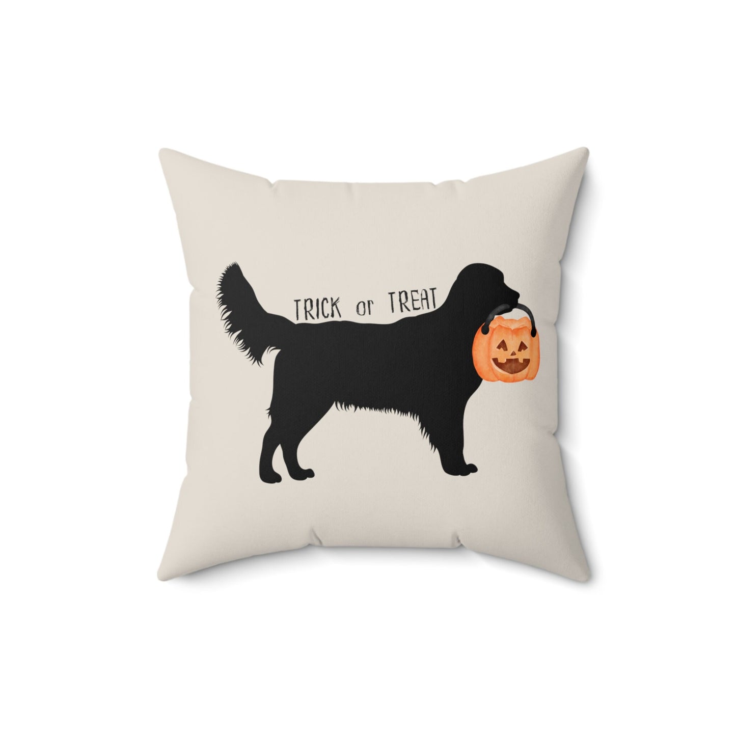 Golden Retriever Halloween Pillow - Retriever Mom Gift, Dog Halloween Decor, Fall Golden Retriever Pillow, Golden Dog Gift