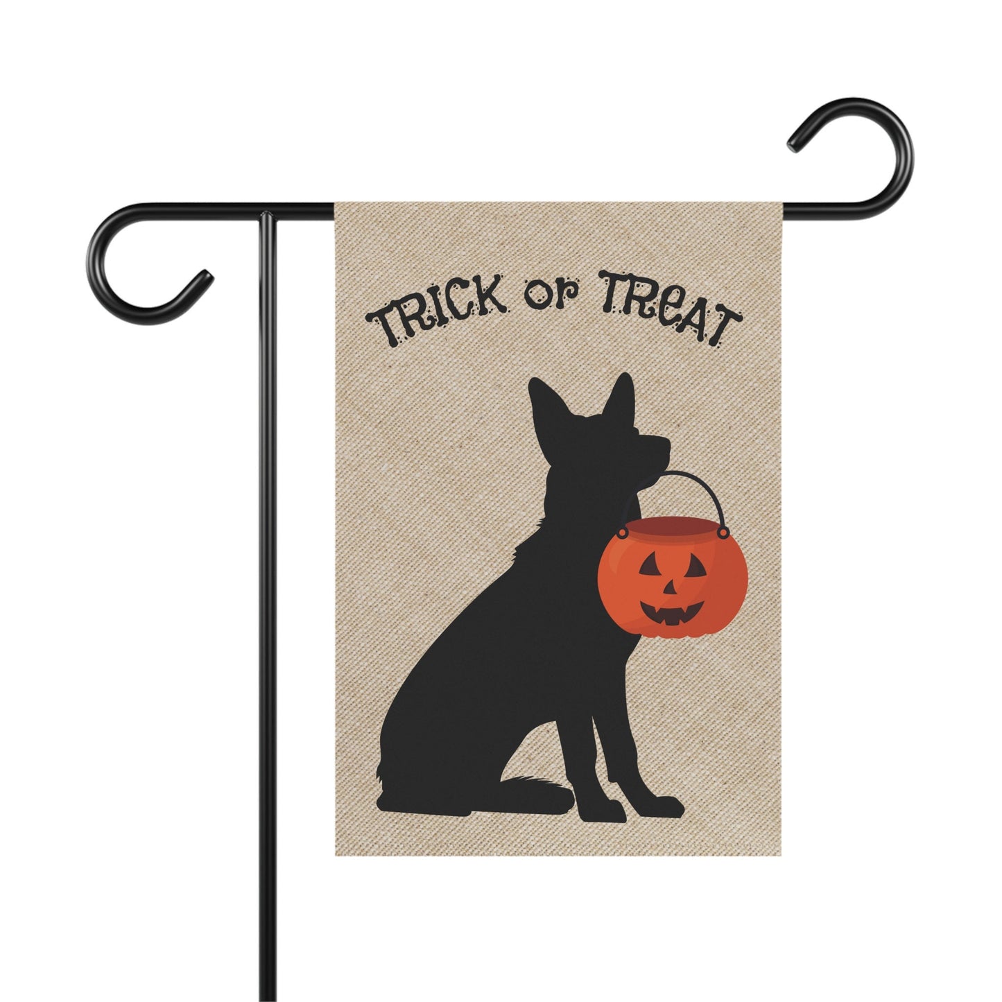 German Shepherd Dog Fall - Halloween Lawn & Garden House Flag, Double-sided Banner, Stand Not Included