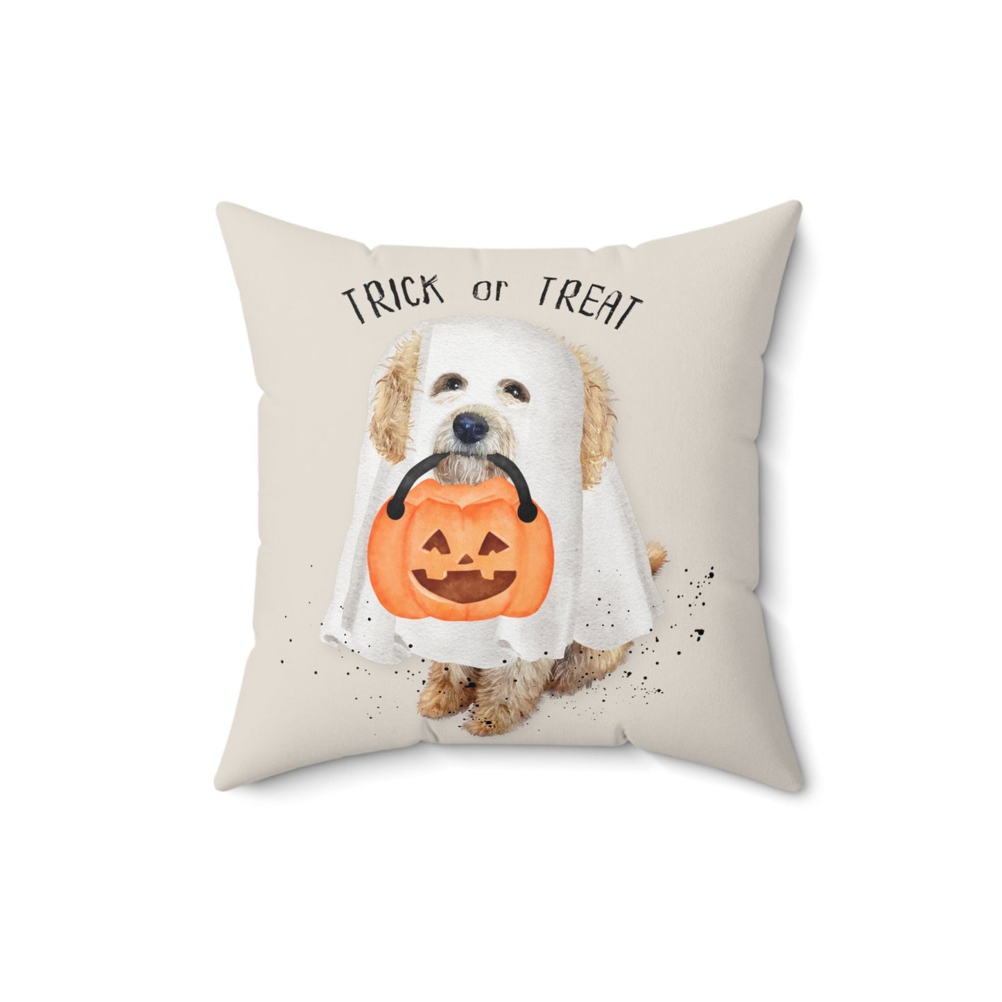 Goldendoodle Labradoodle Halloween Pillow - Doodle Dog  Mom or Dad Gift, Doodle Halloween Home Decor, Cockapoo, Double Doodle