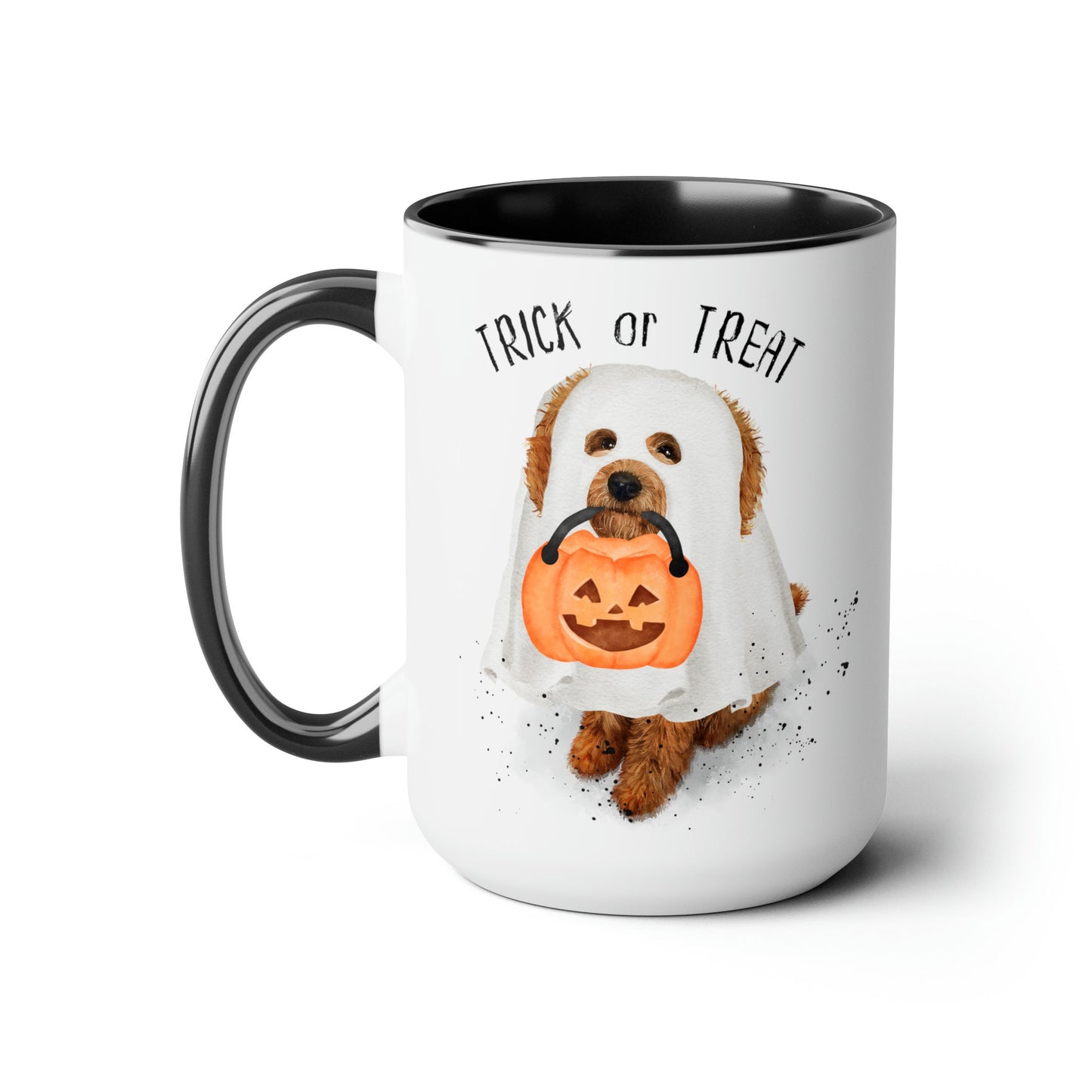 Apricot Red Doodle Dog - Goldendoodle, Labradoodle, Cockapoo Halloween Mug, Large 15 Oz Coffee Mugs, Perfect Gift Idea for Doodle