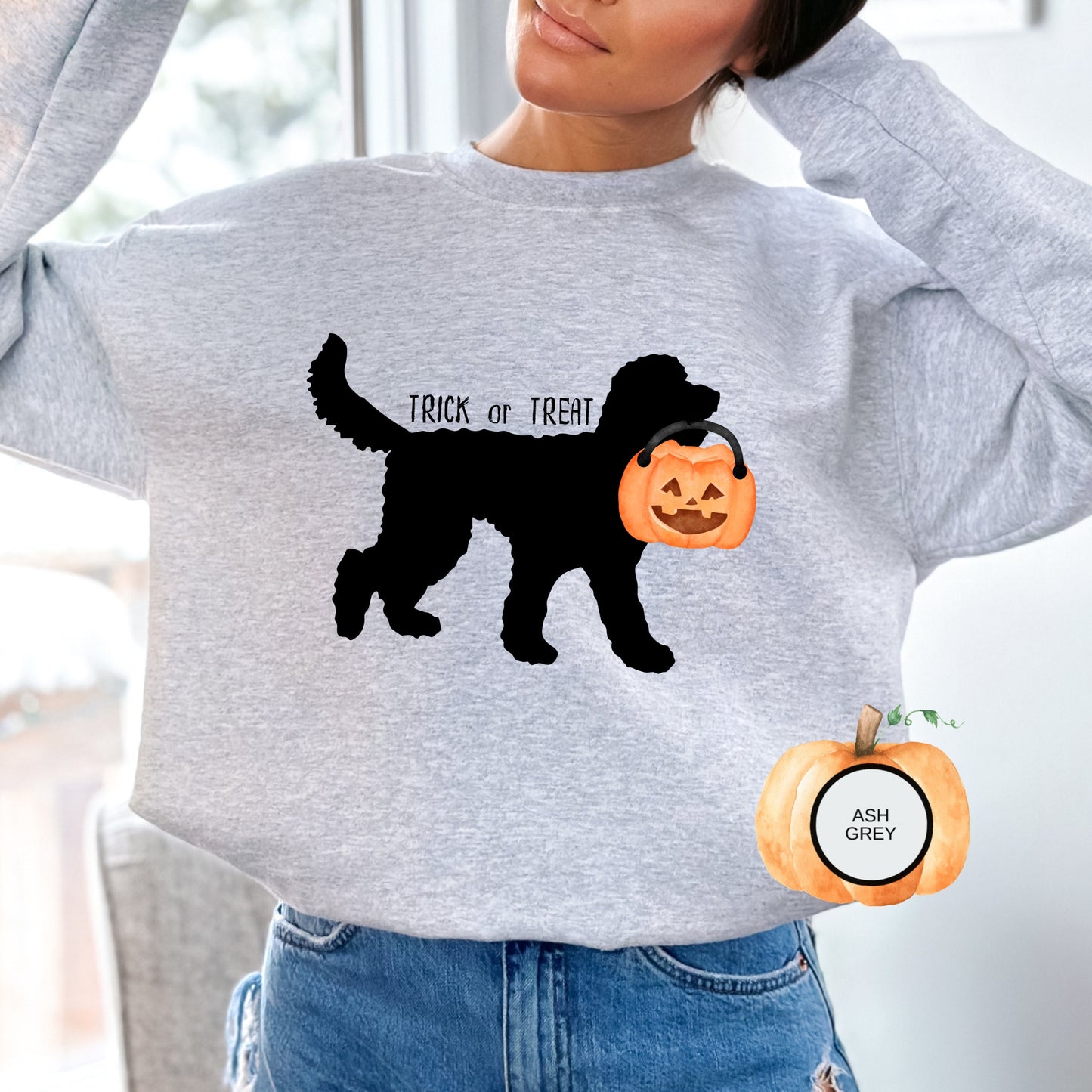 Doodle Dog Halloween - Halloween Dogs Sweatshirt, Doodle Mom Gift, Represents Most Doodle Breeds, Goldendoodle, Labradoodle & More