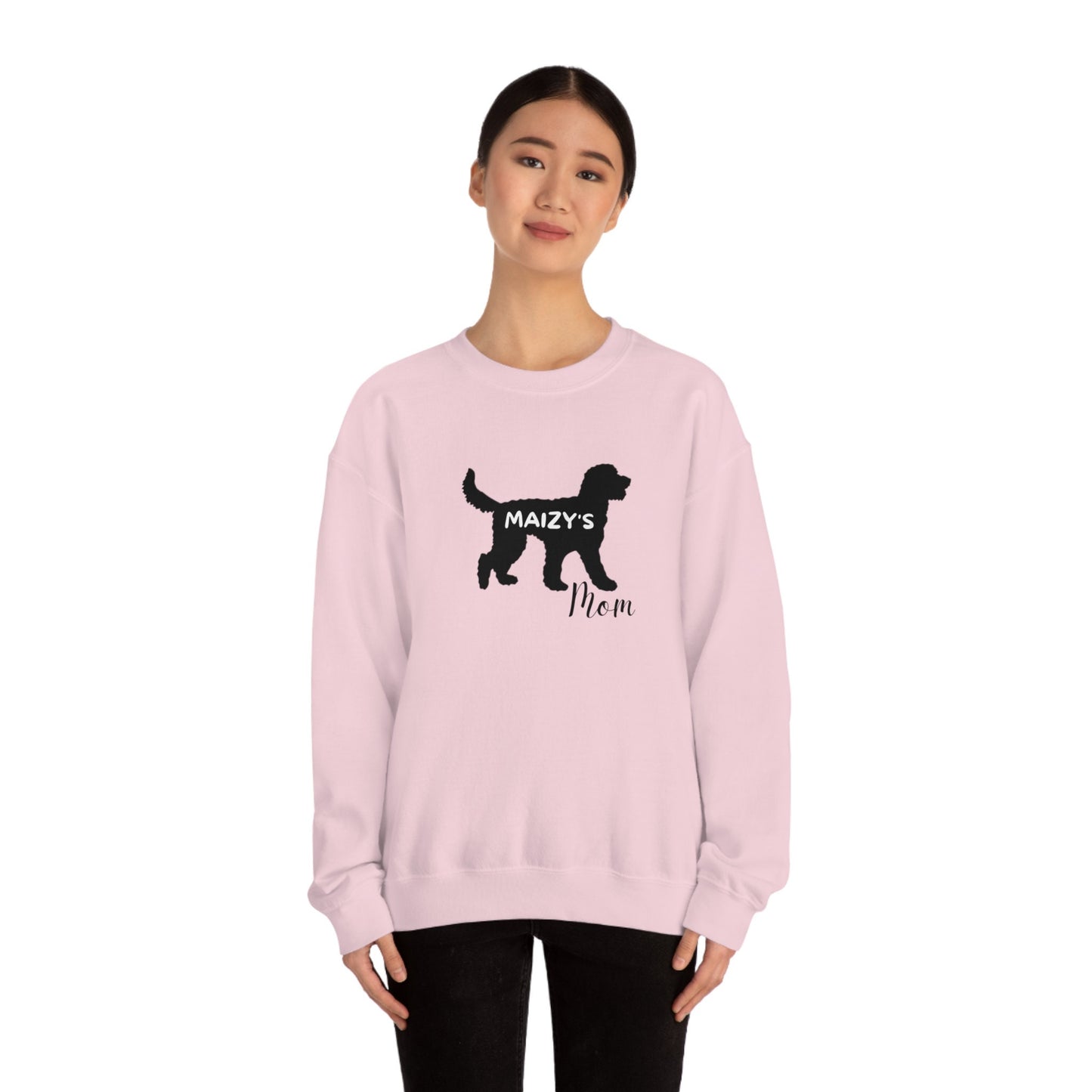 Personalized Doodle Dog Silhouette Mom Sweatshirt - Goldendoodle, Labradoodle, Bernedoodle, Sheepadoodle Etc., Doodle Mom Gift