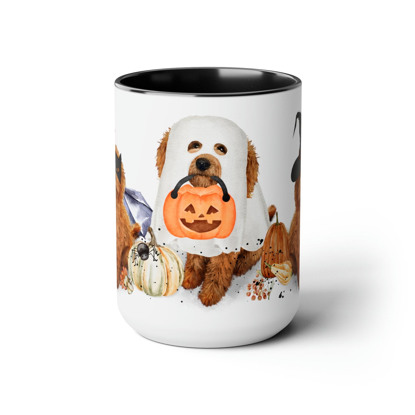 Doodle Dog Halloween Mug - Goldendoodle, Labradoodle, Cockapoo Large 15 Oz Mug, Perfect Halloween Gift Idea for Doodle Mom