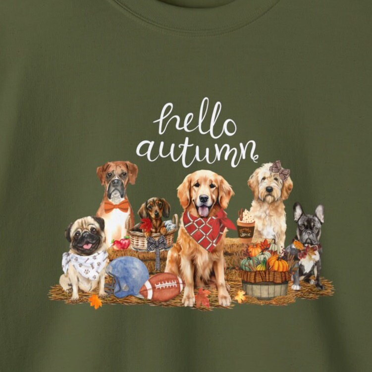 Fall Pumpkin Dog Sweatshirt - Thanksgiving Tshirt, Pumpkin Spice Tee, Football Season, Dog Lover Groomer, Dog Mom