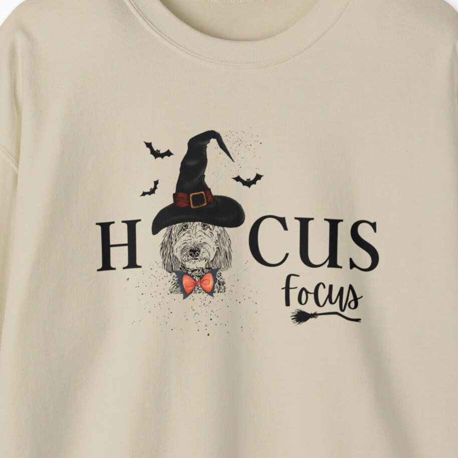 Hocus Focus Teacher Doodle Dog Halloween Sweatshirt - Funny Halloween Teacher Shirt, Doodle Dog Teacher Gifts