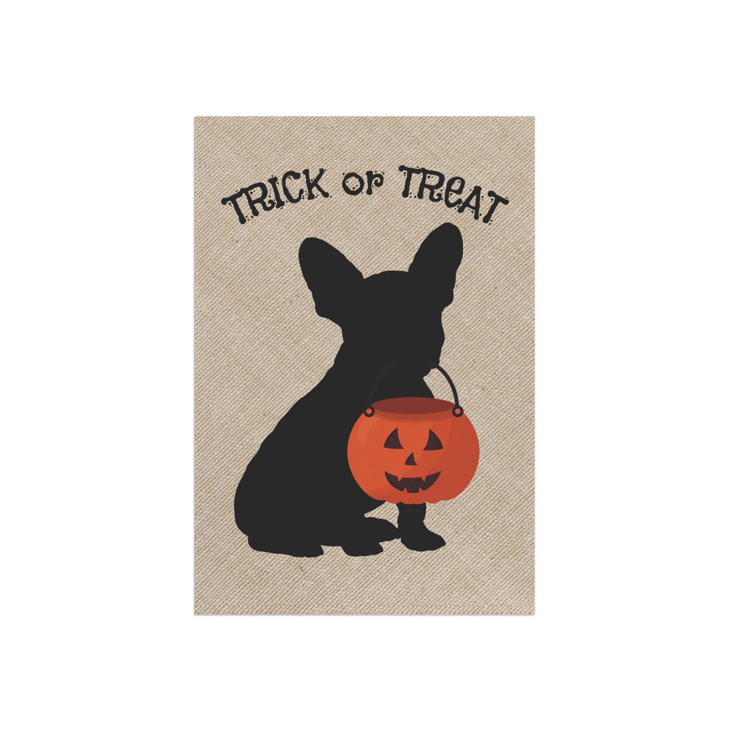 Frenchie - French Bulldog Fall, Halloween Lawn & Garden House Flag, Double-sided Banner, Frenchie Mom Gift, Stand Not Included