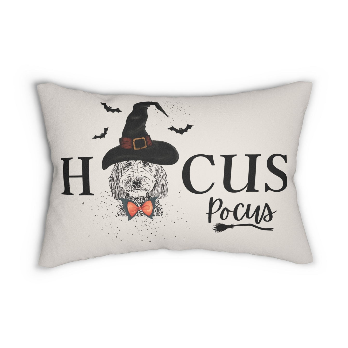 Doodle Dog Halloween Gift Pillow - Hocus Pocus Goldendoodle, Labradoodle, Aussiedoodle, Sheepadoodle, Bernedoodle Mom Gift