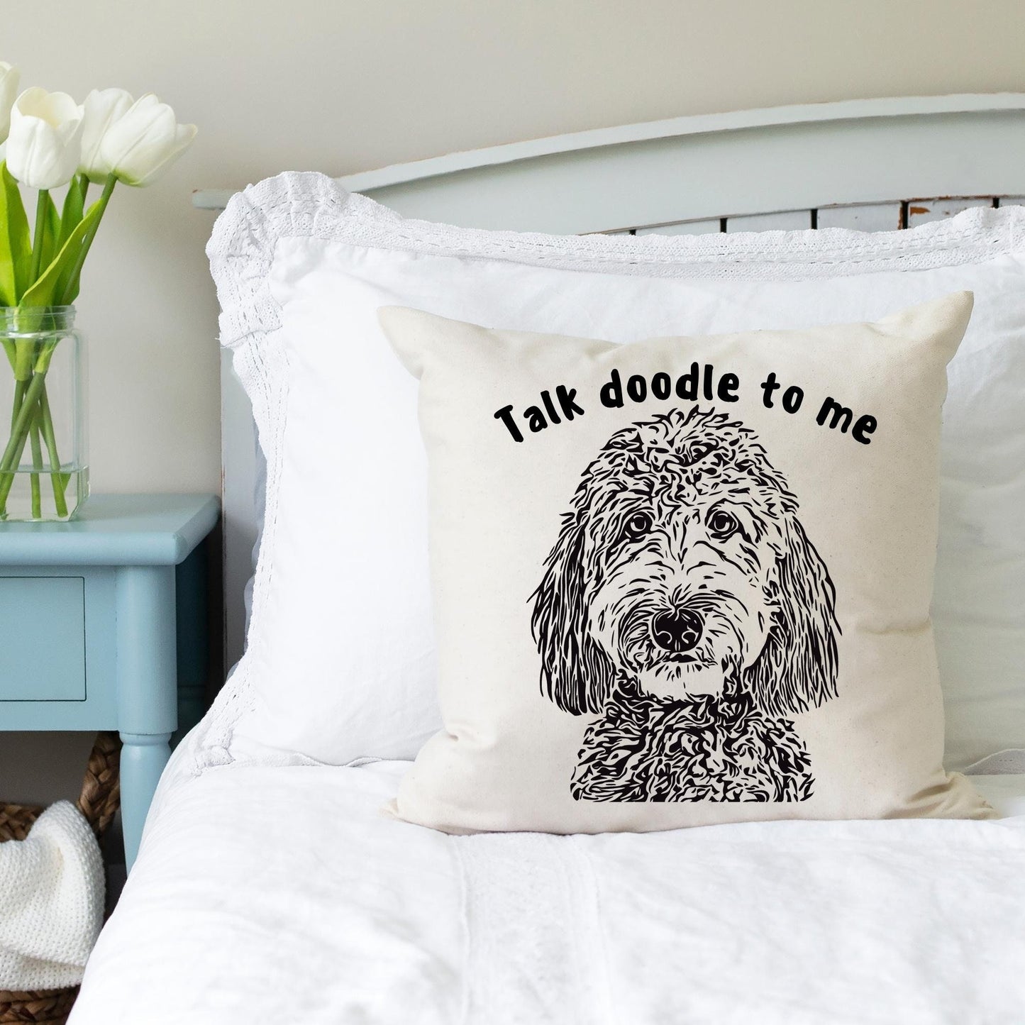 Doodle Dog Gift Pillow | Goldendoodle | Labradoodle | Bernedoodle | Aussiedoodle |Doodle Mom or Dad Gift | Doodle Lover |Doodle Ho