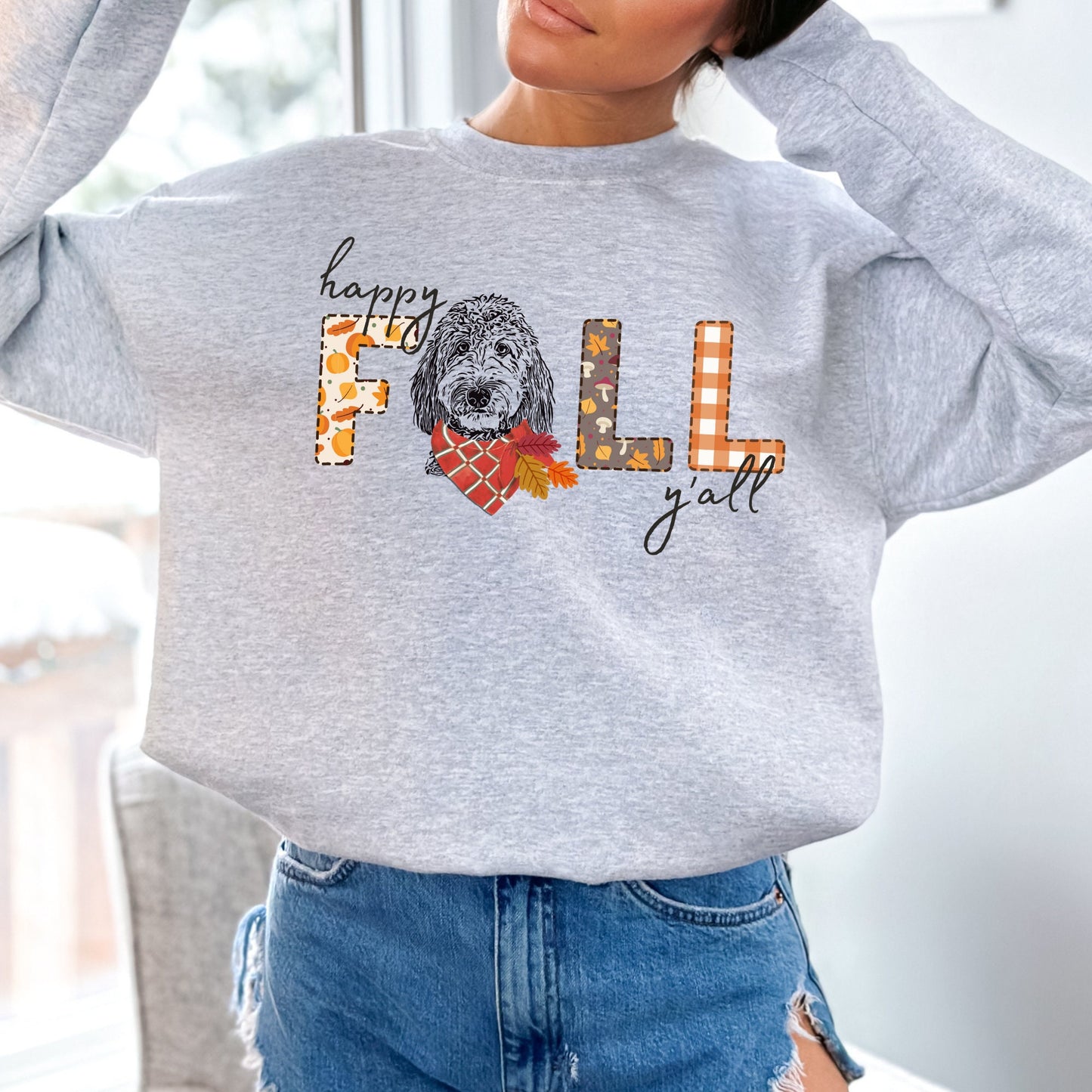 Doodle Dog Fall Sweatshirt - Doodle Mom Shirt, Autumn Doodle Dog Sweatshirt, Represents Goldendoodle, Labradoodle, Bernedoodle & M