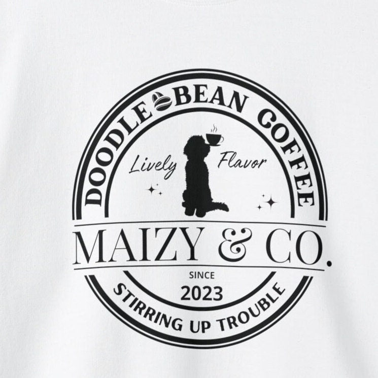 Personalized Doodle Dog Coffee Sweatshirt - Perfect Gift for Coffee Lovers & Doodle Moms, Goldendoodle, Labradoodle, Bernedoodle E