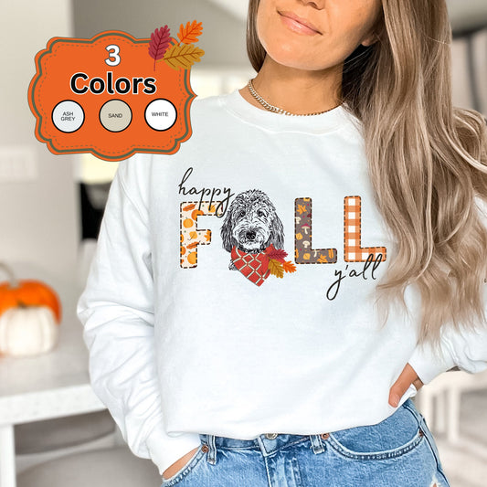Doodle Dog Fall Sweatshirt - Doodle Mom Shirt, Autumn Doodle Dog Sweatshirt, Represents Goldendoodle, Labradoodle, Bernedoodle & M