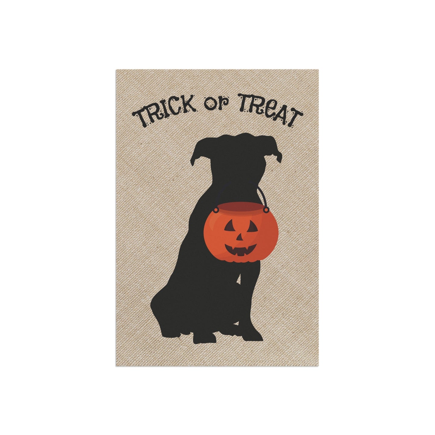 Pitbull Dog Halloween Lawn & Garden House Flag - Pitbull Mom Gift, Pitbull Fall Home Decor, Double-sided Banner, Stand Not Include