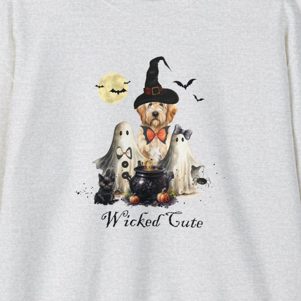 Goldendoodle Dog Halloween Wicked Cute Sweatshirt - Doodle Mom Gift, Trick or Treat Shirt Goldendoodle, Labradoodle & More