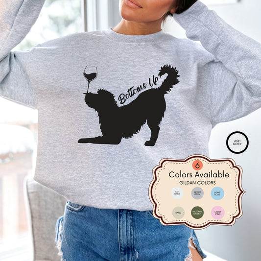 Doodle Dog Mom WIne Sweatshirt - Perfect Gift for Doodle and Wine Lovers, Goldendoodle, Labradoodle, Bernedoodle, Aussiedoodle and