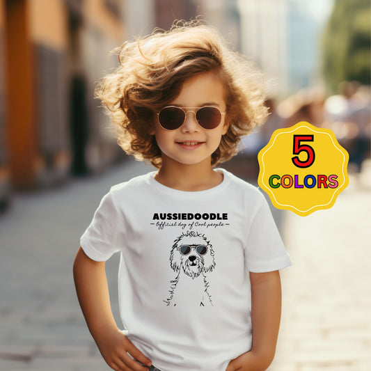 Aussiedoodle Kids Shirt - Doodle Dog Youth T-shirt, Cool People Dog Lover Shirt, Kids Tshirt- Girls- Boys, Aussiedoodle  Kids