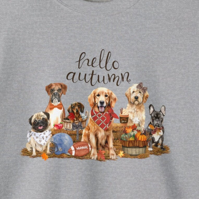 Fall Pumpkin Dog Sweatshirt - Thanksgiving Tshirt, Pumpkin Spice Tee, Football Season, Dog Lover Groomer, Dog Mom