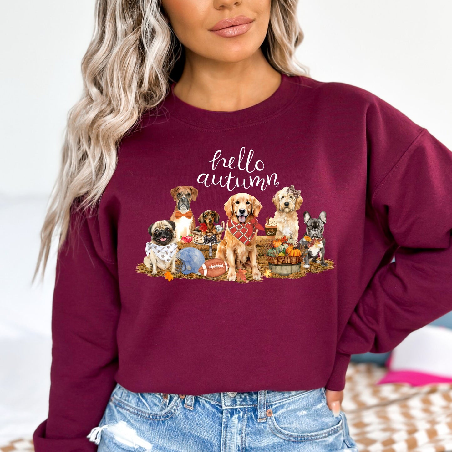 Fall Pumpkin Dog Sweatshirt - Thanksgiving Tshirt, Pumpkin Spice Tee, Football Season, Dog Lover Groomer, Dog Mom