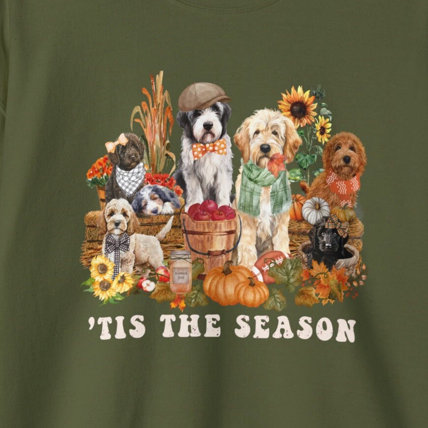 Fall Pumpkin Doodle Dogs Sweatshirt - Pumpkin Spice, Doodle Dog Lover Groomer, Dog Mom, Goldendoodle, Cockapoo, Bernedoodle & More