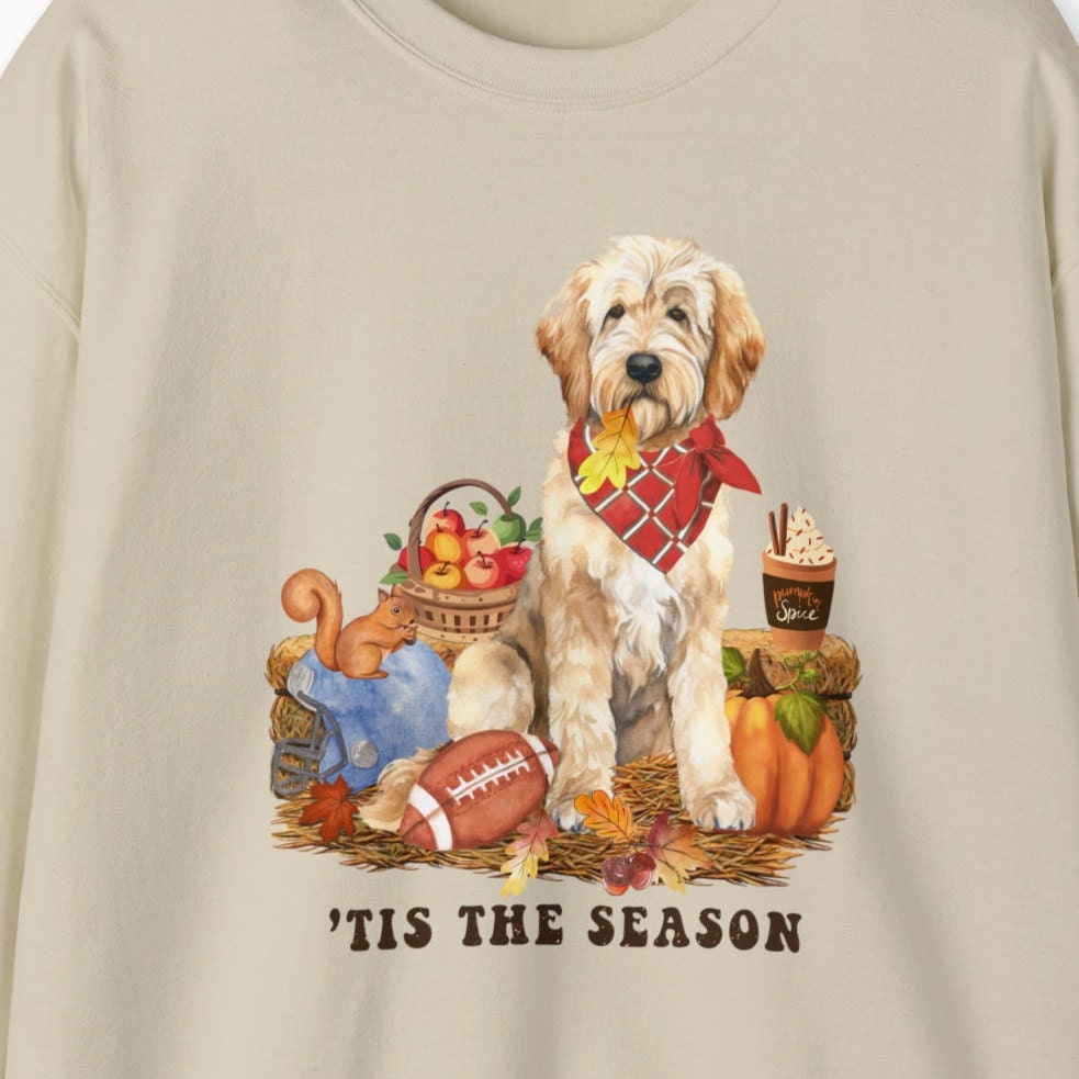 Goldendoodle Dog Fall Sweatshirt - Goldendoodle, Football, Pumpkin Spice, Doodle Mom Shirt, Autumn Labradoodle, Double Doodle Shir